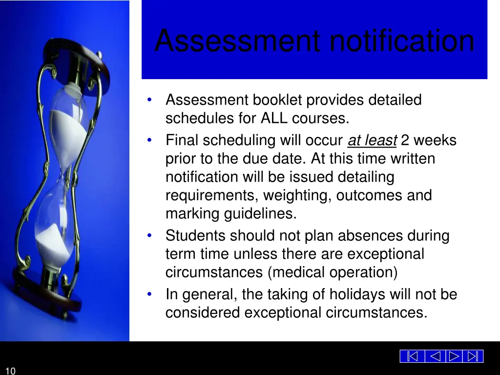 assessment notification