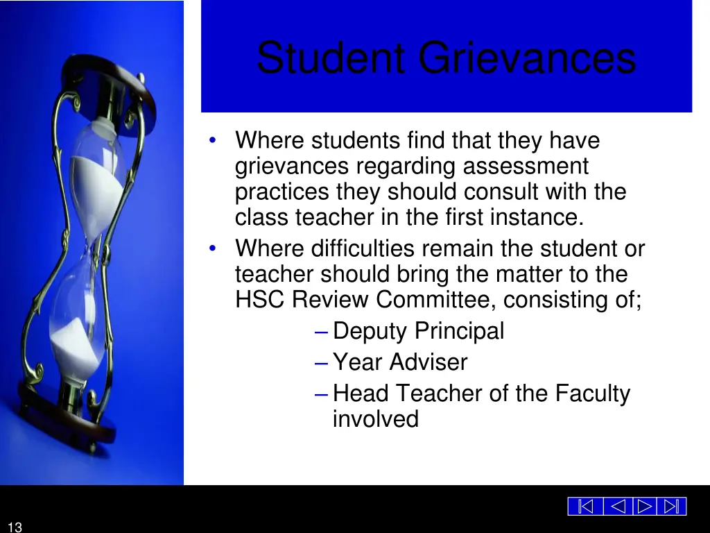 student grievances