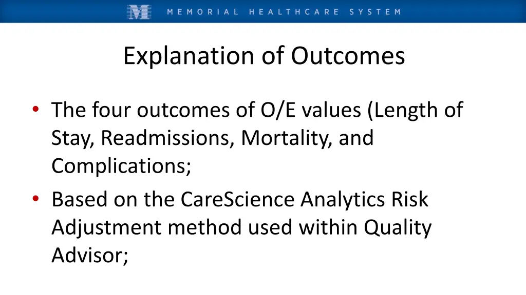 explanation of outcomes