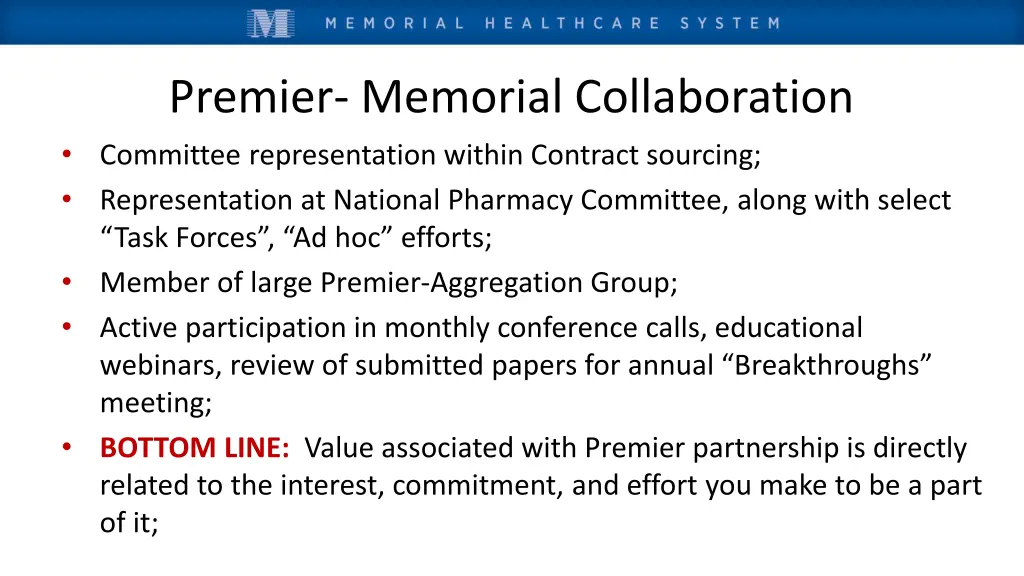premier memorial collaboration committee