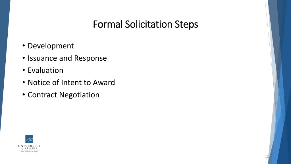 formal solicitation steps formal solicitation