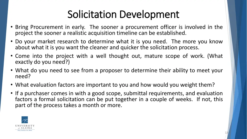 solicitation development solicitation development
