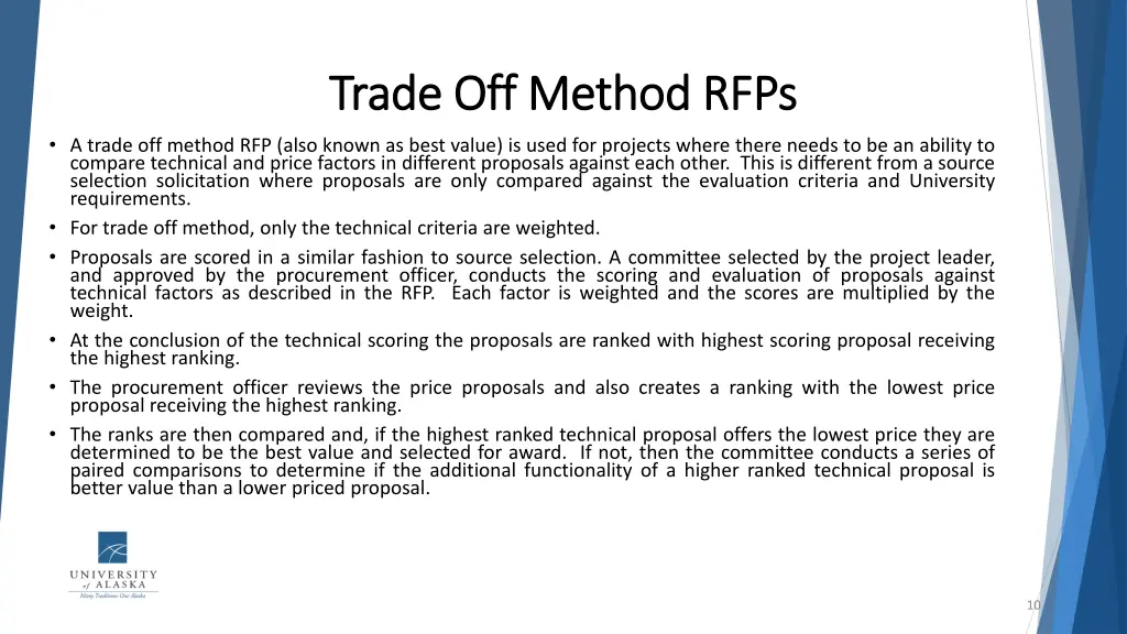 trade off method rfps trade off method rfps
