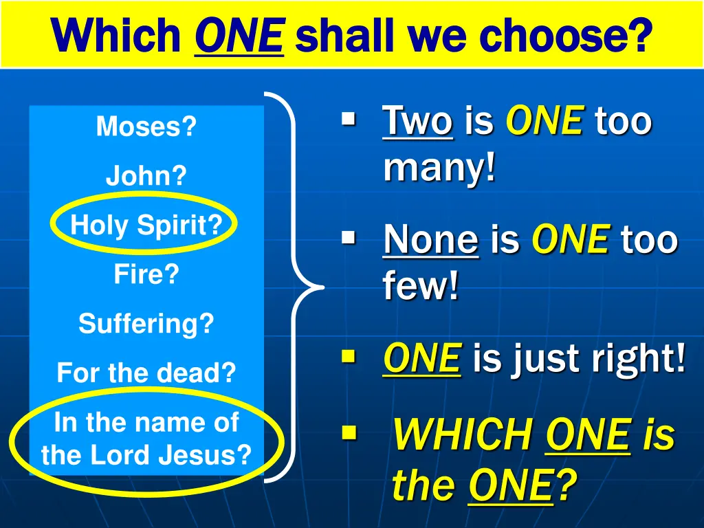 which which one