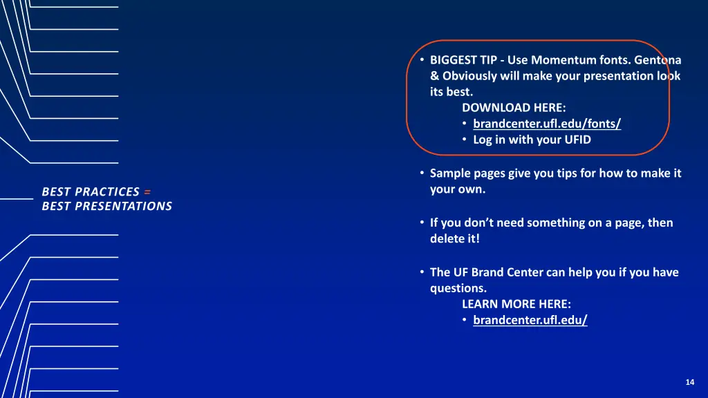 biggest tip use momentum fonts gentona obviously