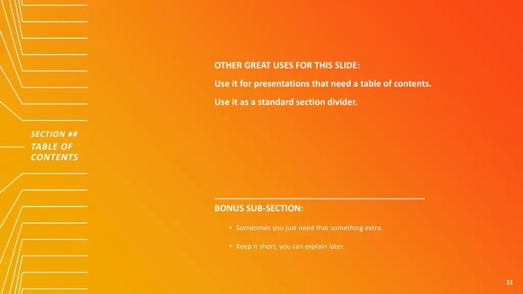 other great uses for this slide