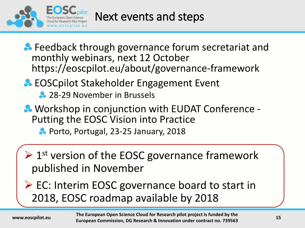 next events and steps next events and steps