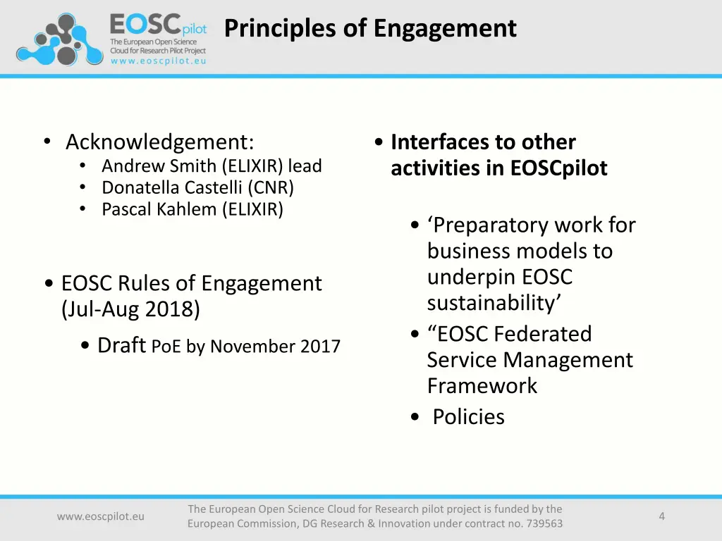 principles of engagement