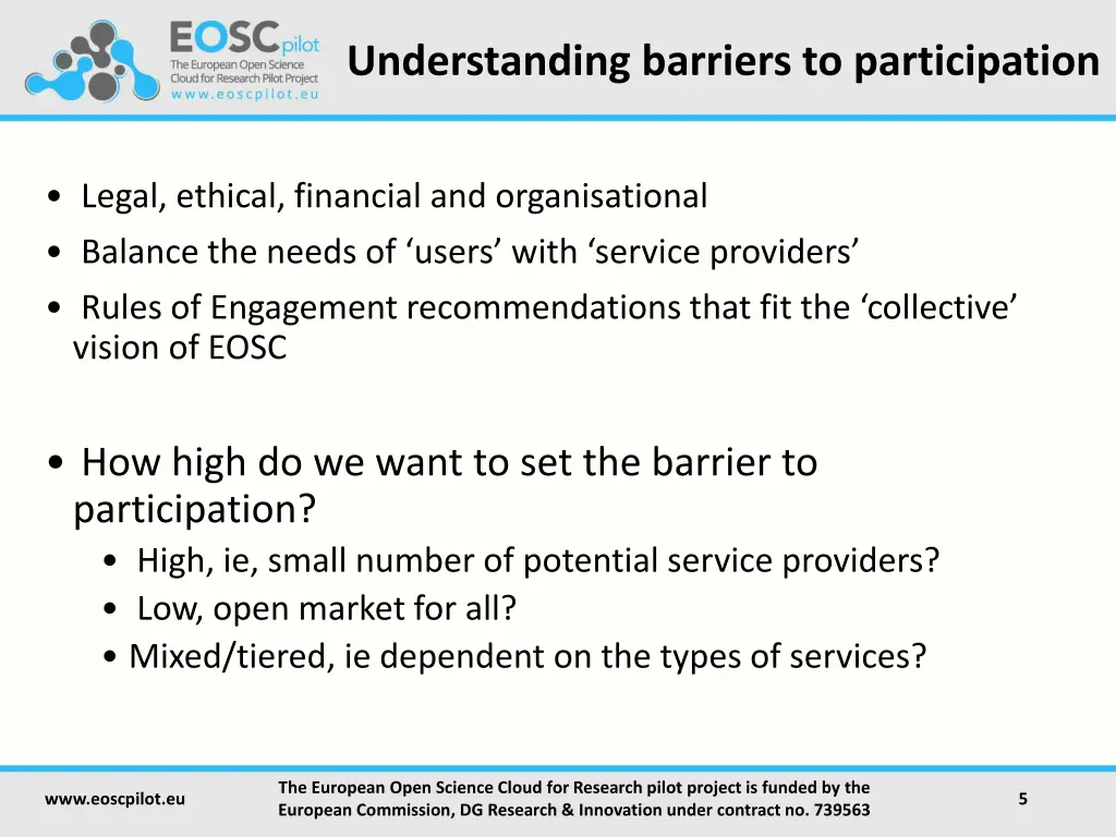 understanding barriers to participation