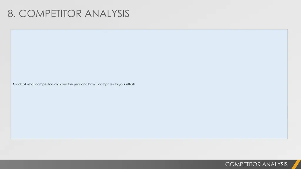 8 competitor analysis