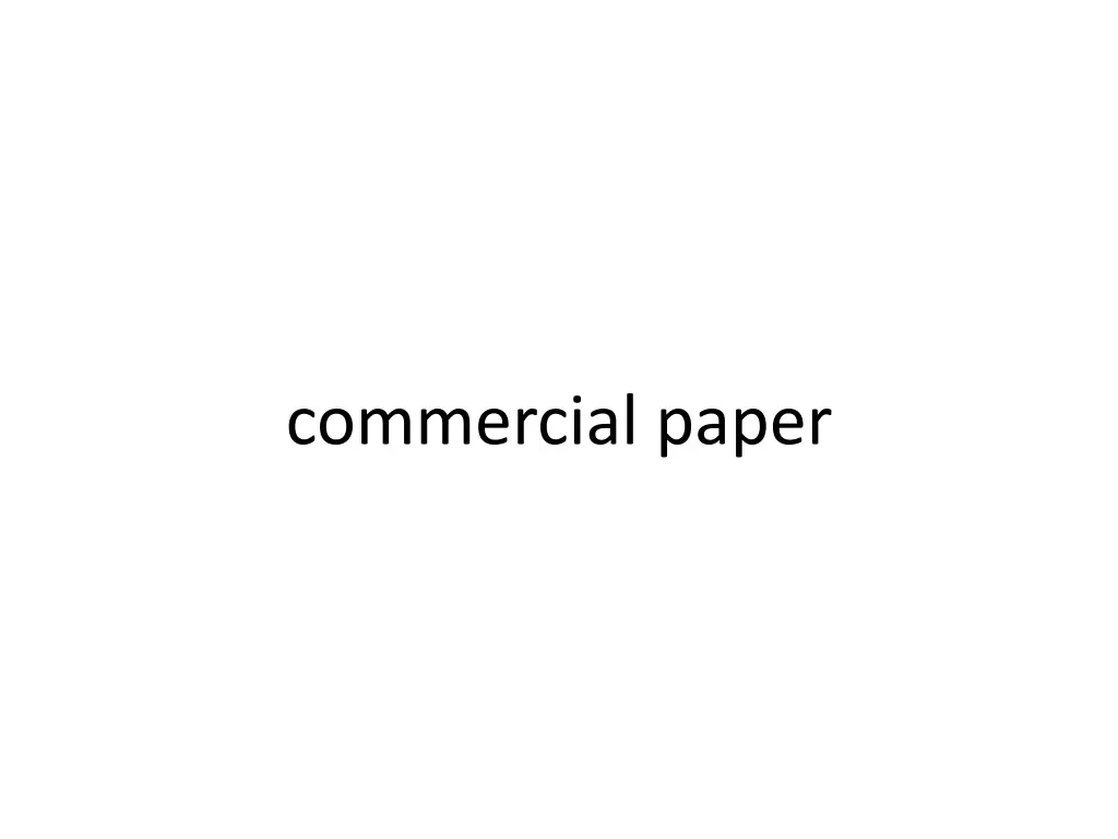 commercial paper