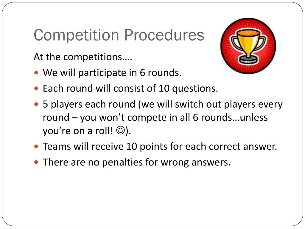 competition procedures