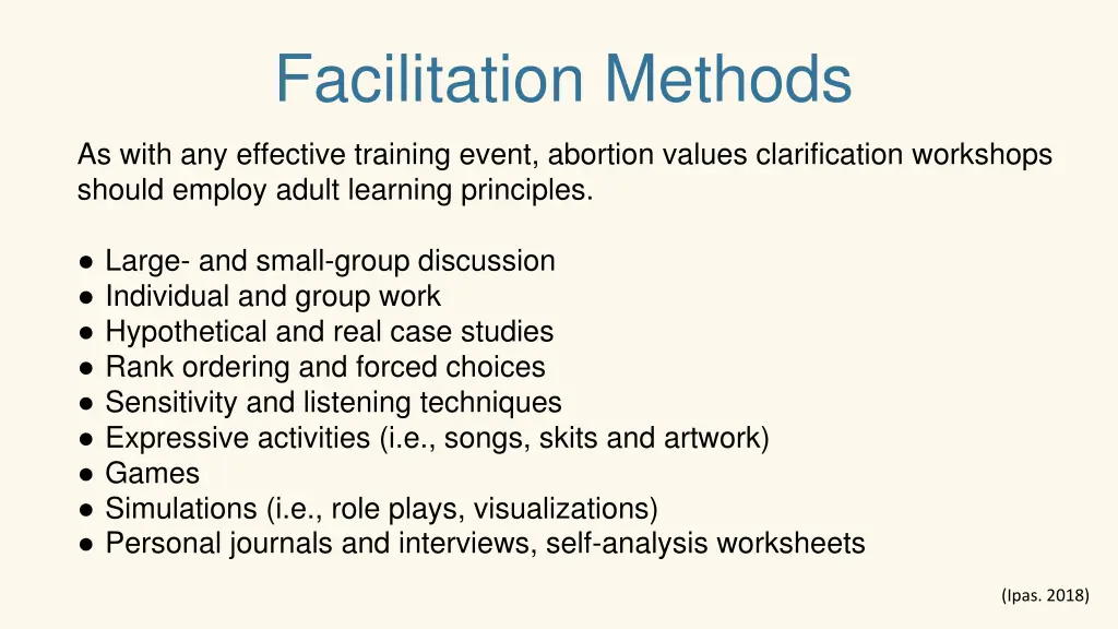 facilitation methods