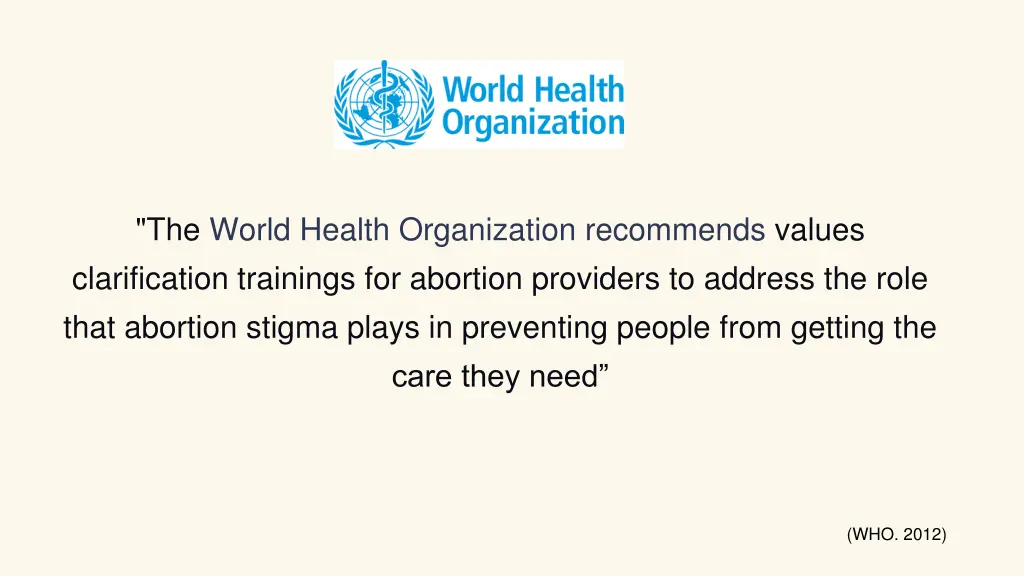the world health organization recommends values