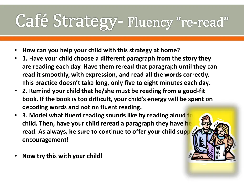 caf strategy fluency re read