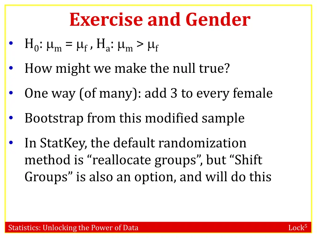 exercise and gender h 0 m f h a m f how might