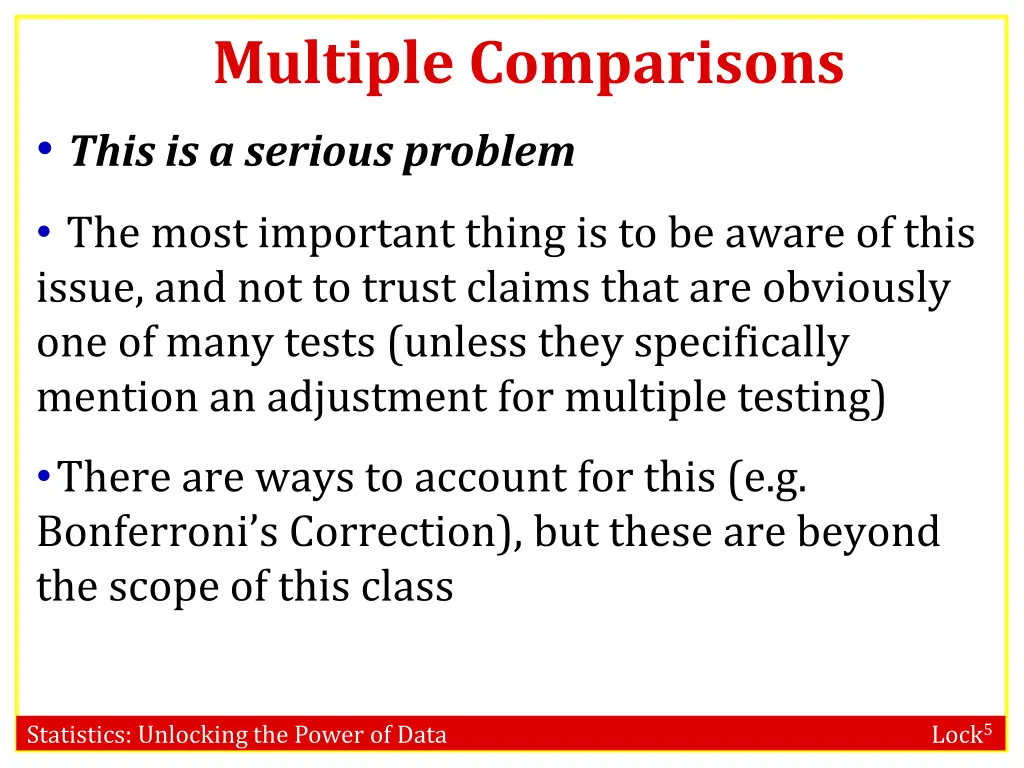 multiple comparisons 1