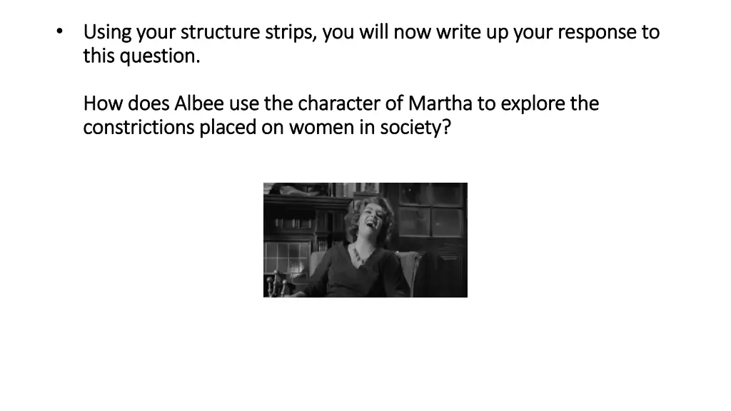 using your structure strips you will now write
