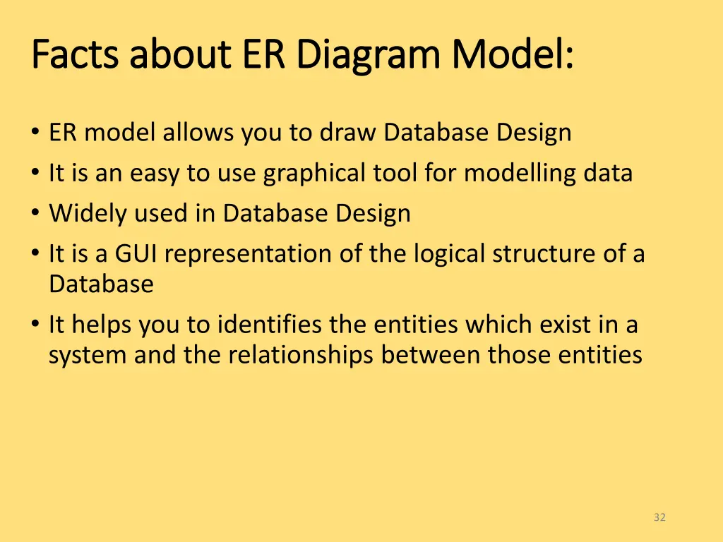 facts about er diagram model facts about