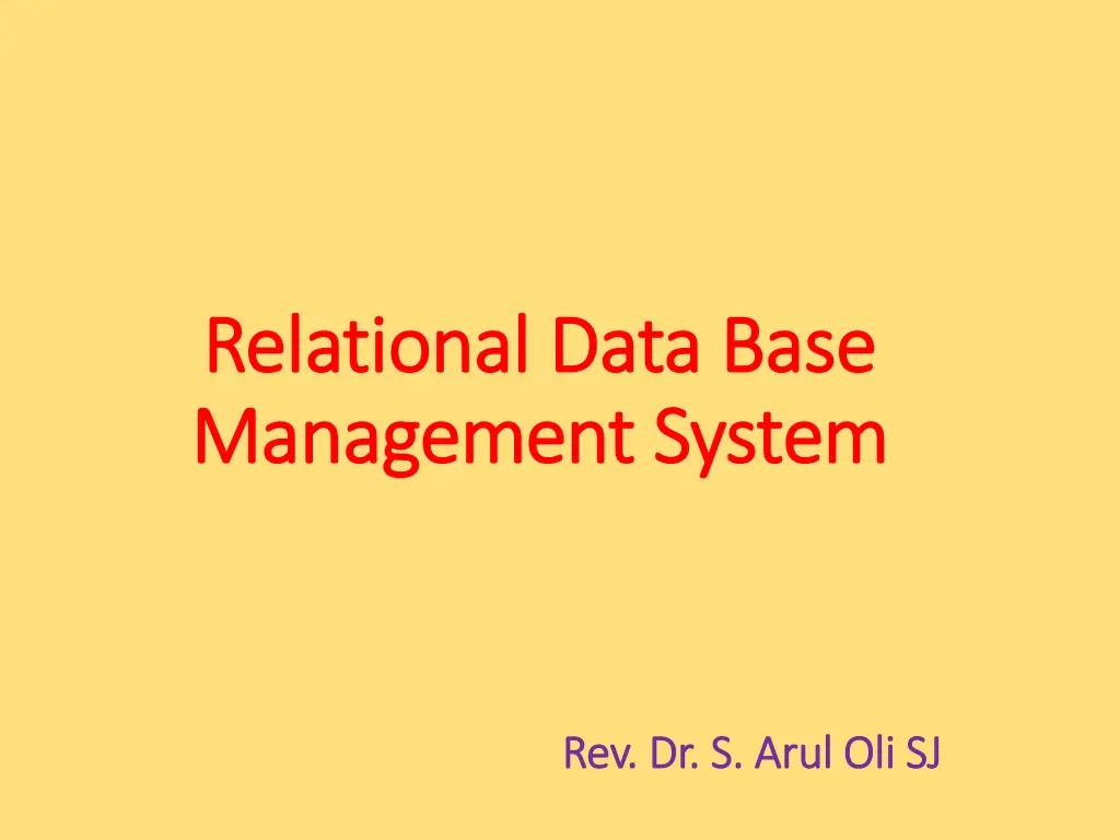 relational data base relational data base