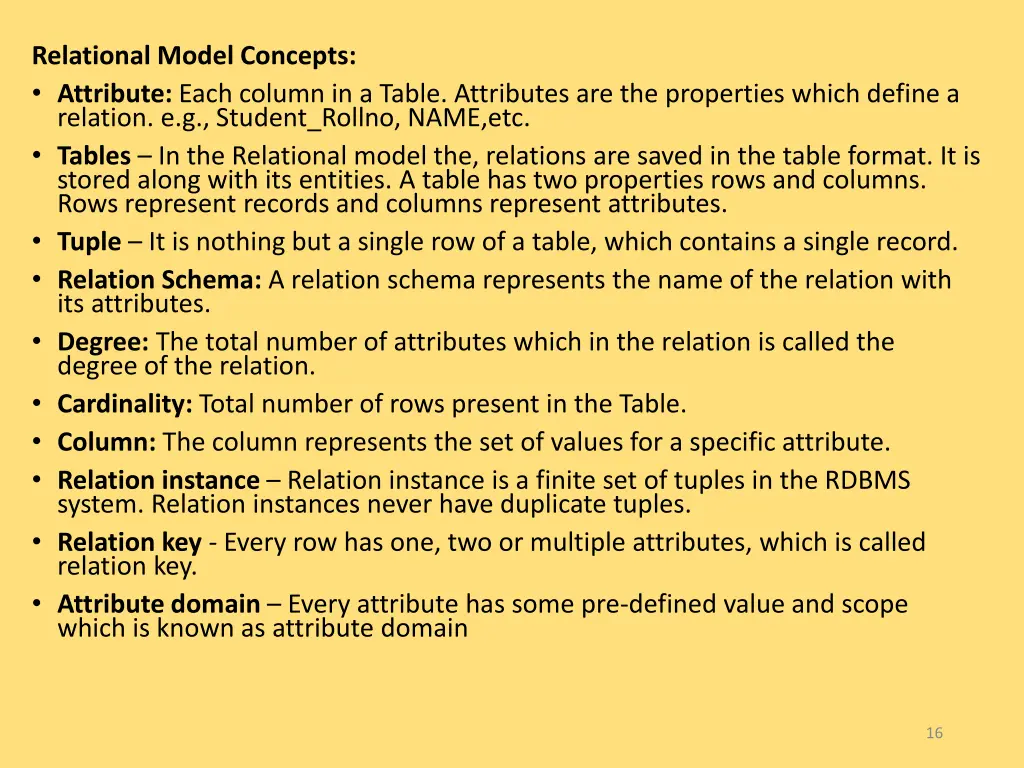 relational model concepts attribute each column