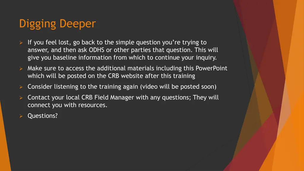 digging deeper