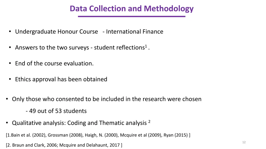 data collection and methodology