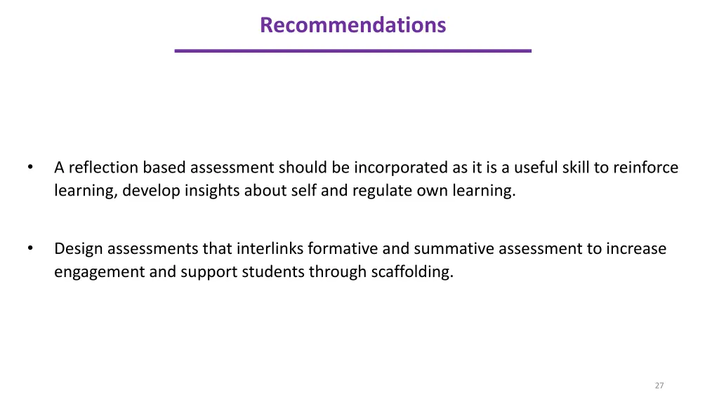 recommendations