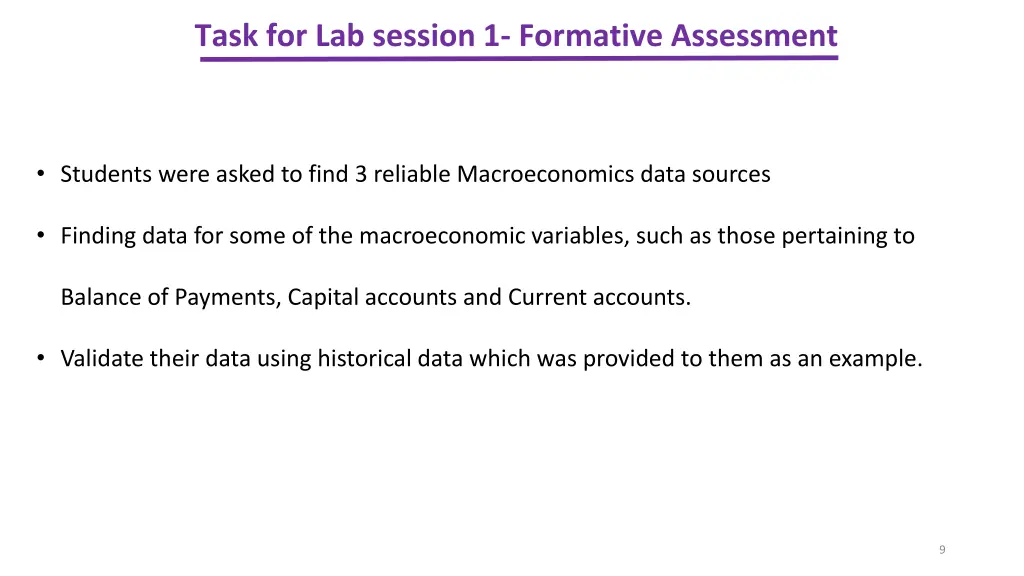 task for lab session 1 formative assessment