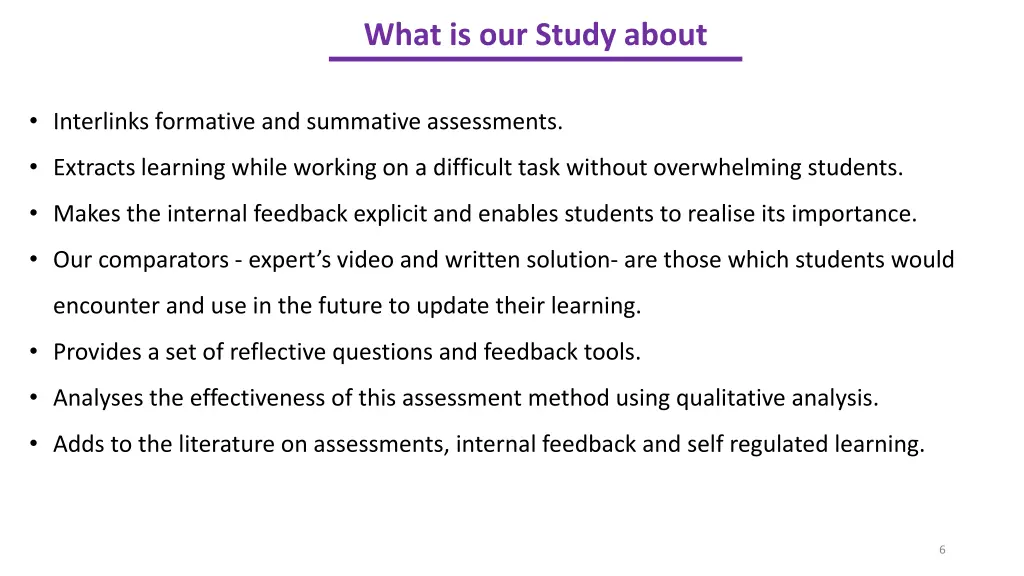 what is our study about
