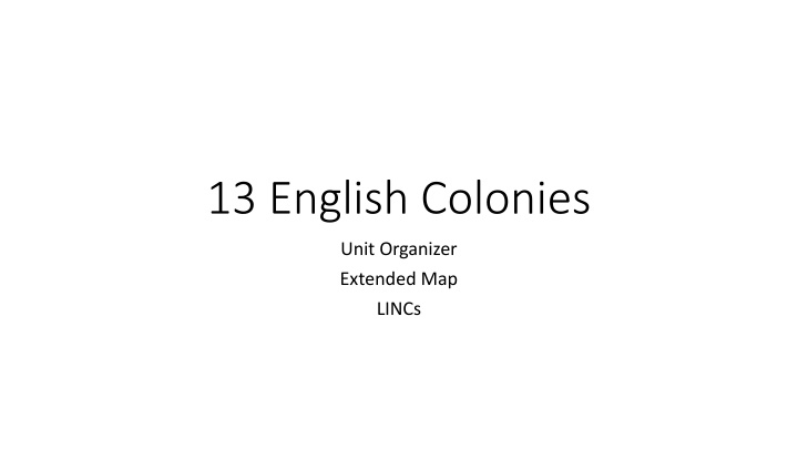 13 english colonies