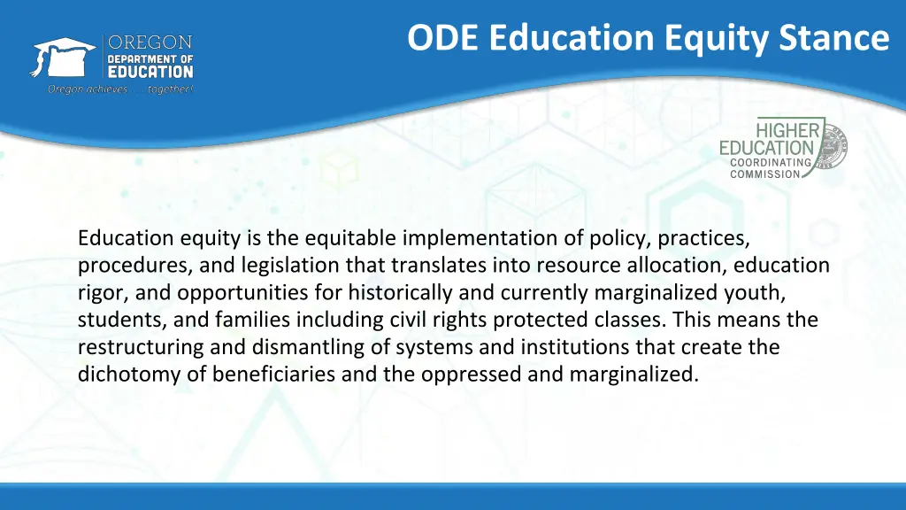 ode education equity stance