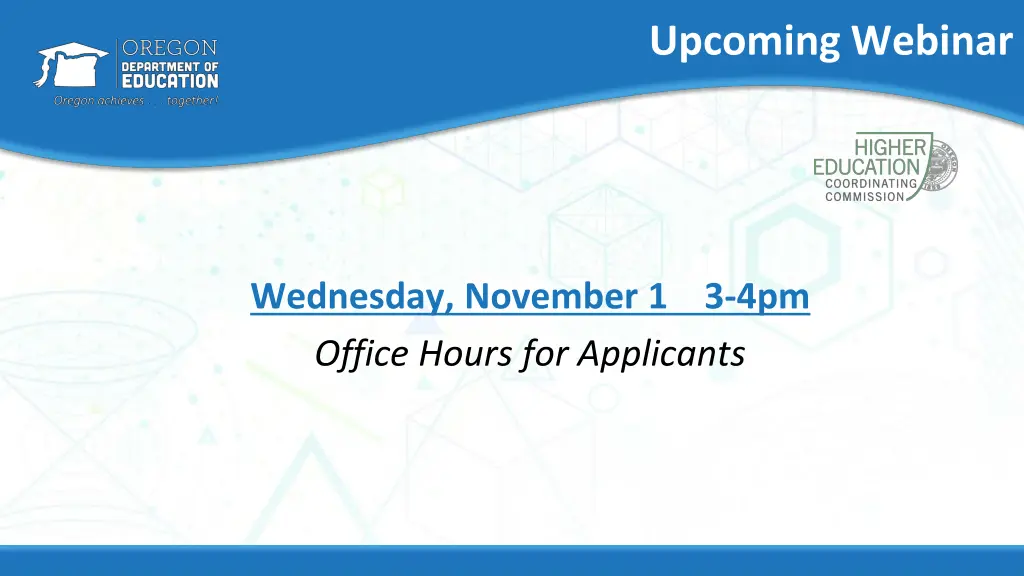 upcoming webinar