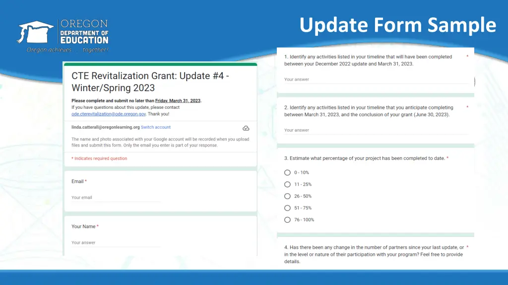 update form sample