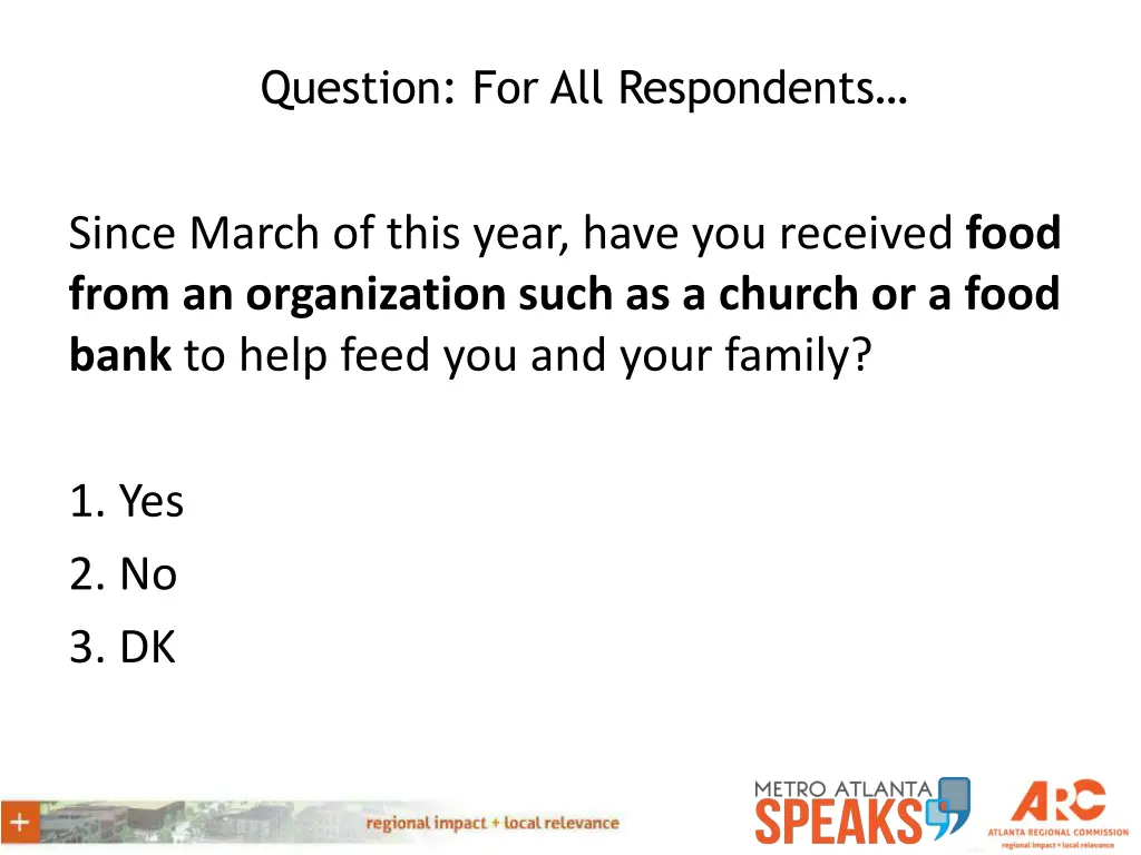 question for all respondents
