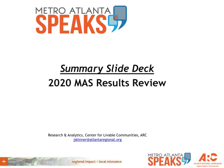 summary slide deck 2020 mas results review
