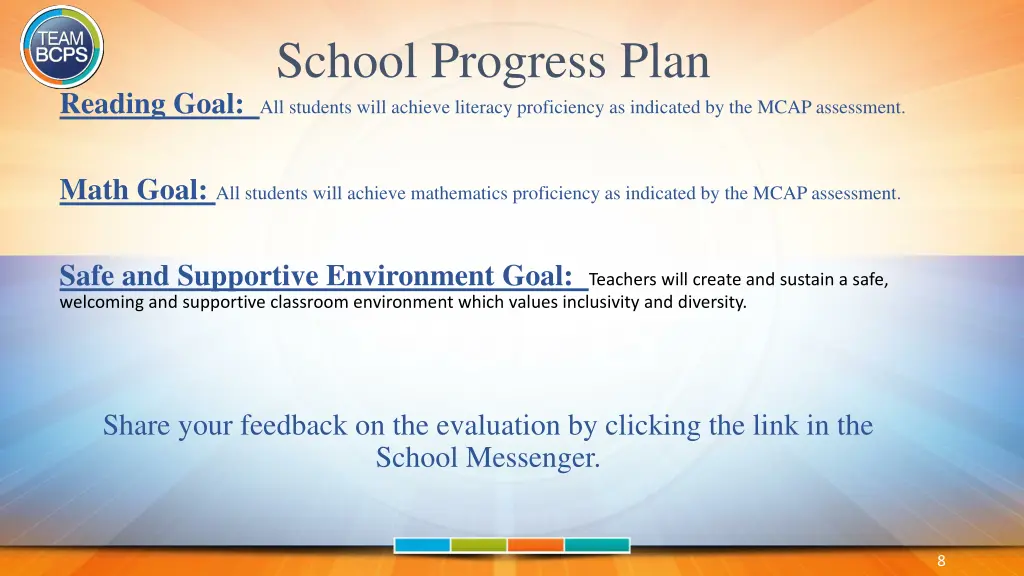 school progress plan reading goal all students