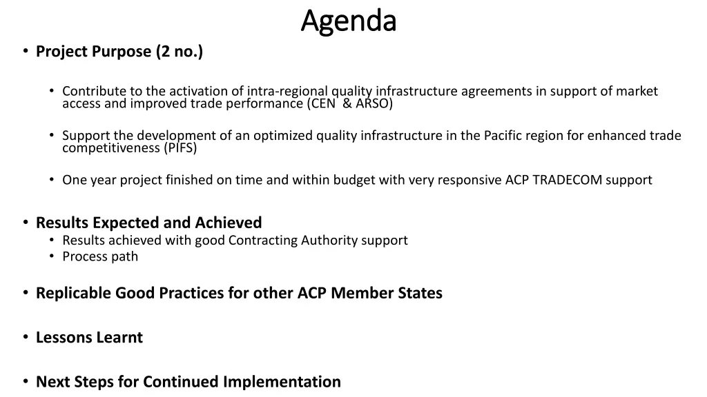 agenda agenda