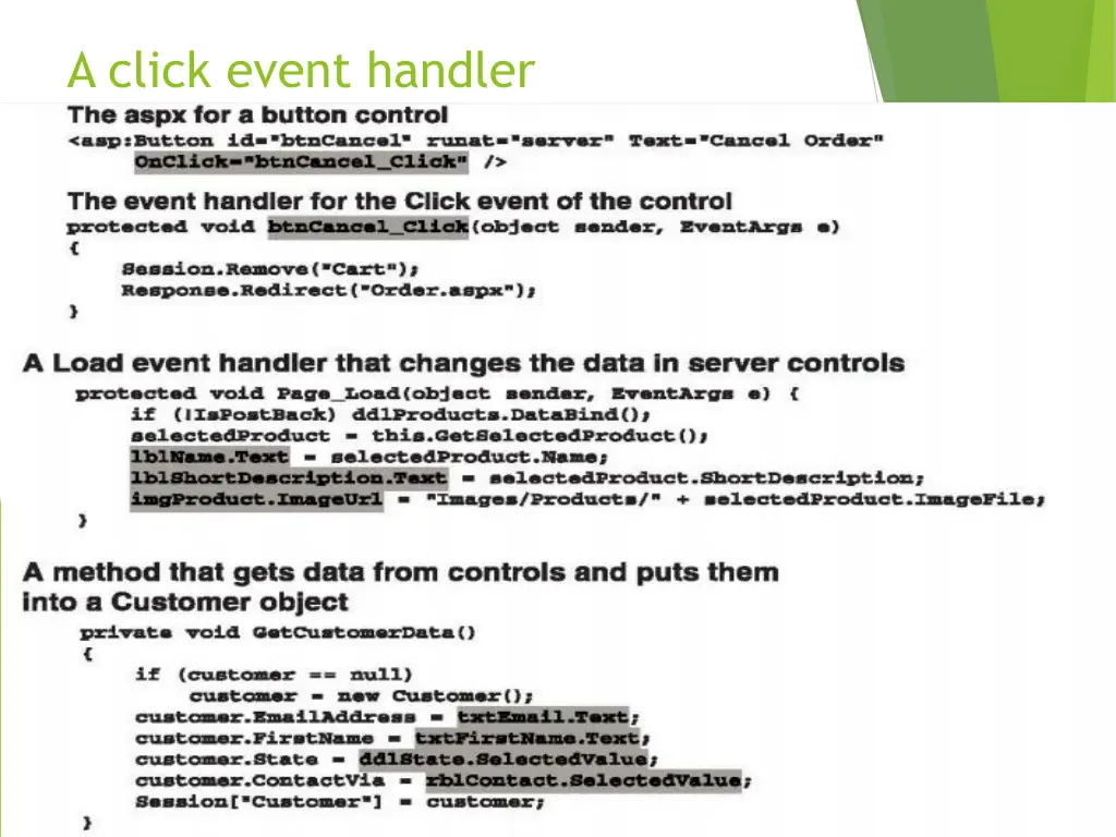 a click event handler