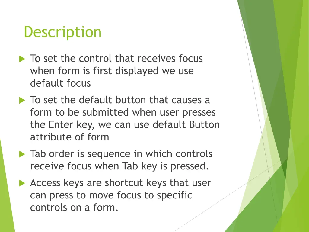 description