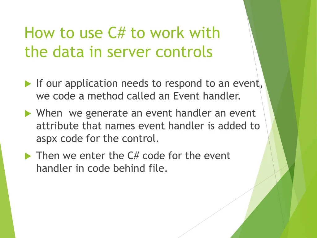 how to use c to work with the data in server