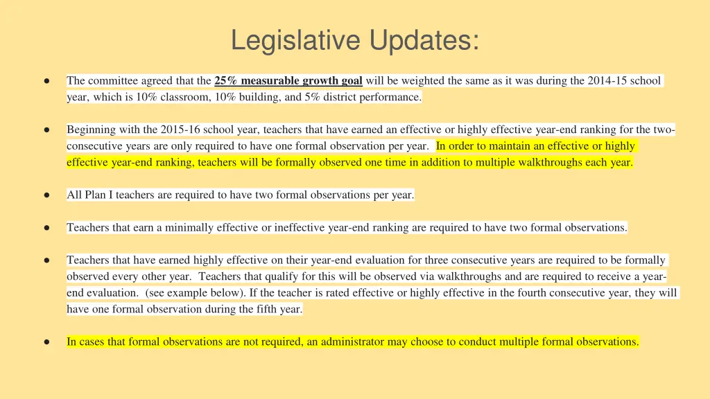 legislative updates