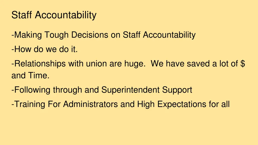 staff accountability