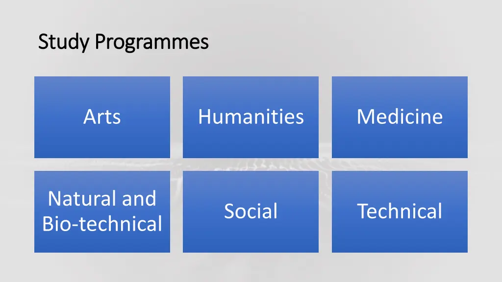 study programmes study programmes 1