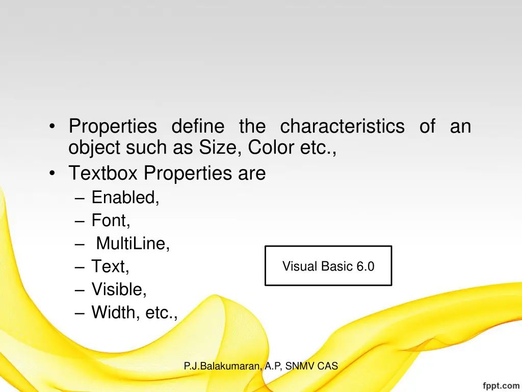 properties define the characteristics