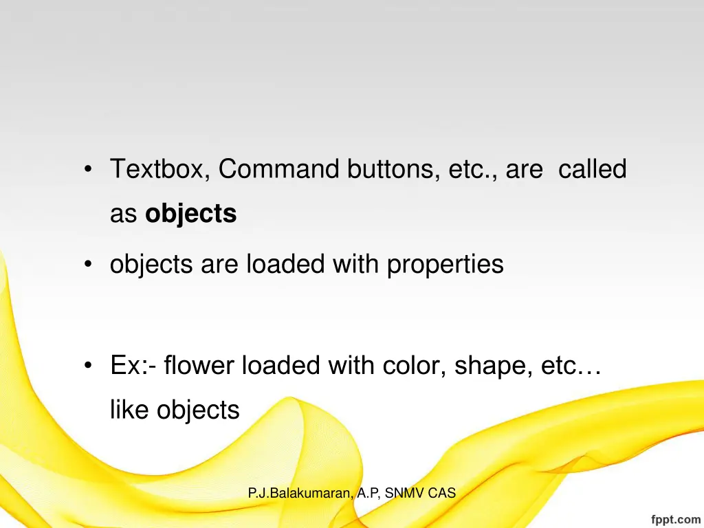 textbox command buttons etc are called