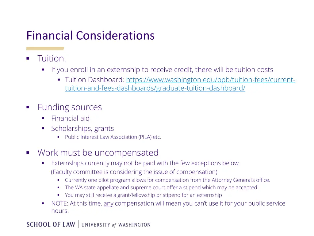 financial considerations