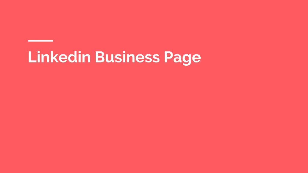 linkedin business page