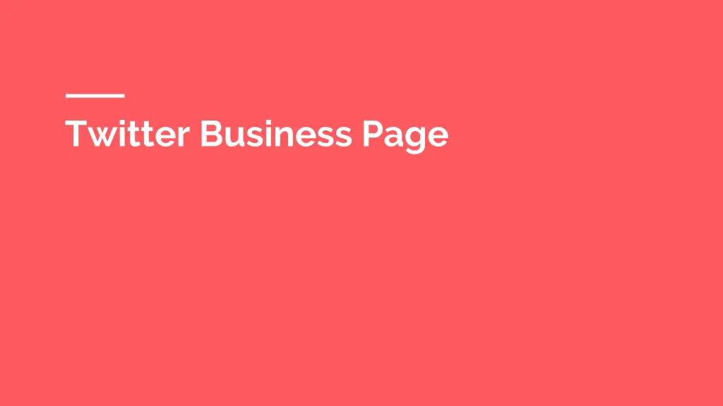twitter business page