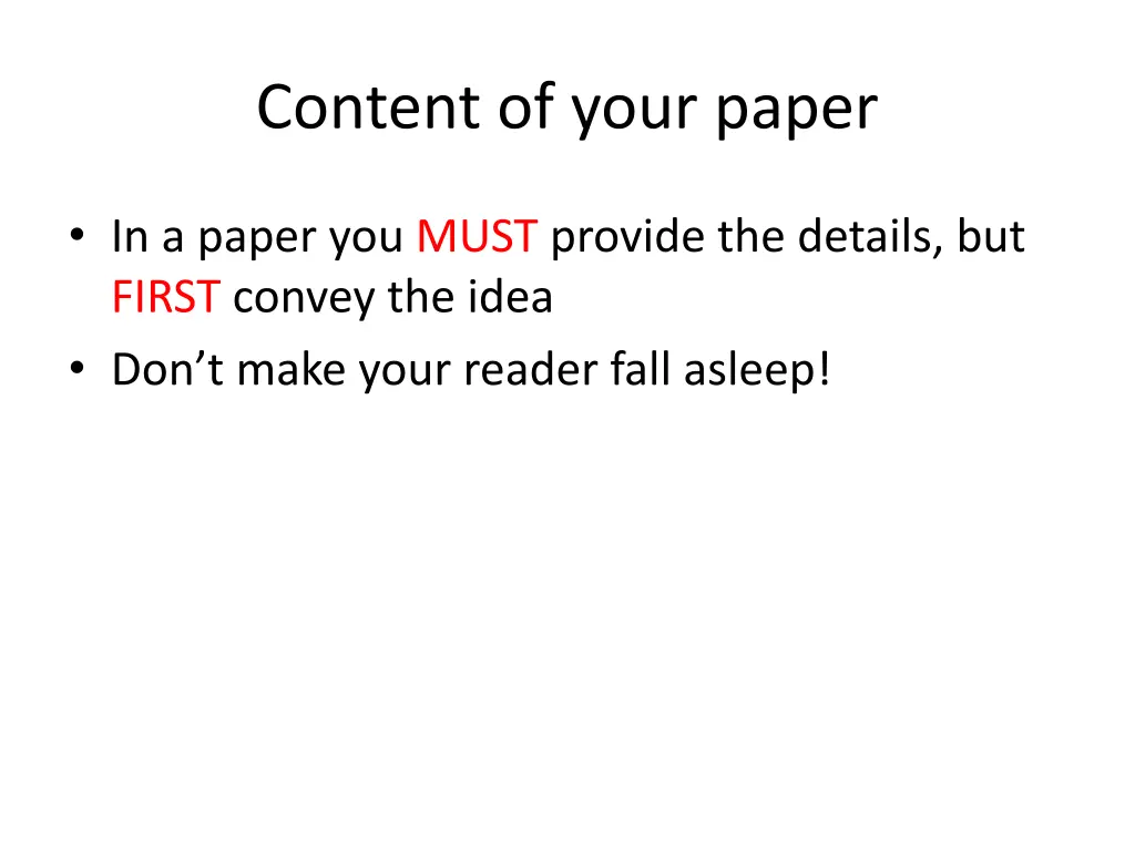 content of your paper 1